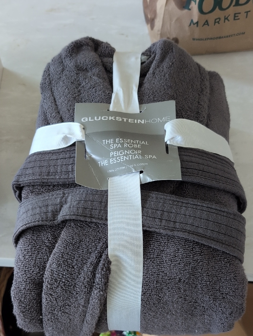 Unisex The Essential Spa Robe - Charcoal